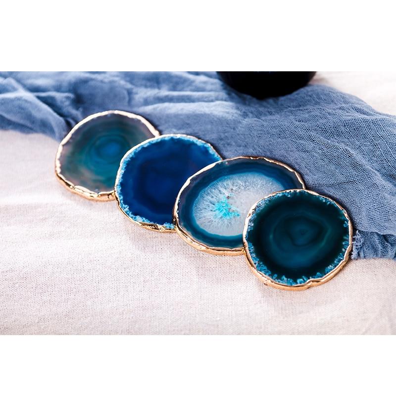 Natural rough stone agate piece coaster Curated Room Kits