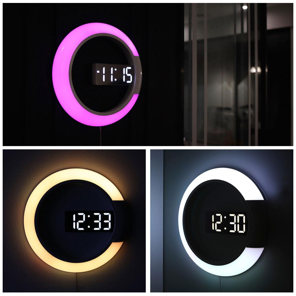 New LED mirror hollow wall clock Curated Room Kits