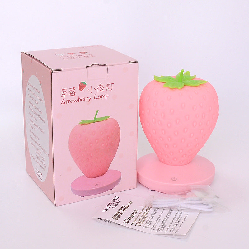 Creative Charging Strawberry Lamp Usb Three-Speed Dimming Curated Room Kits