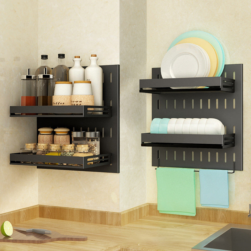A Complete Set Of Shelves For Wall Mounted Storage Of Kitchenware Curated Room Kits