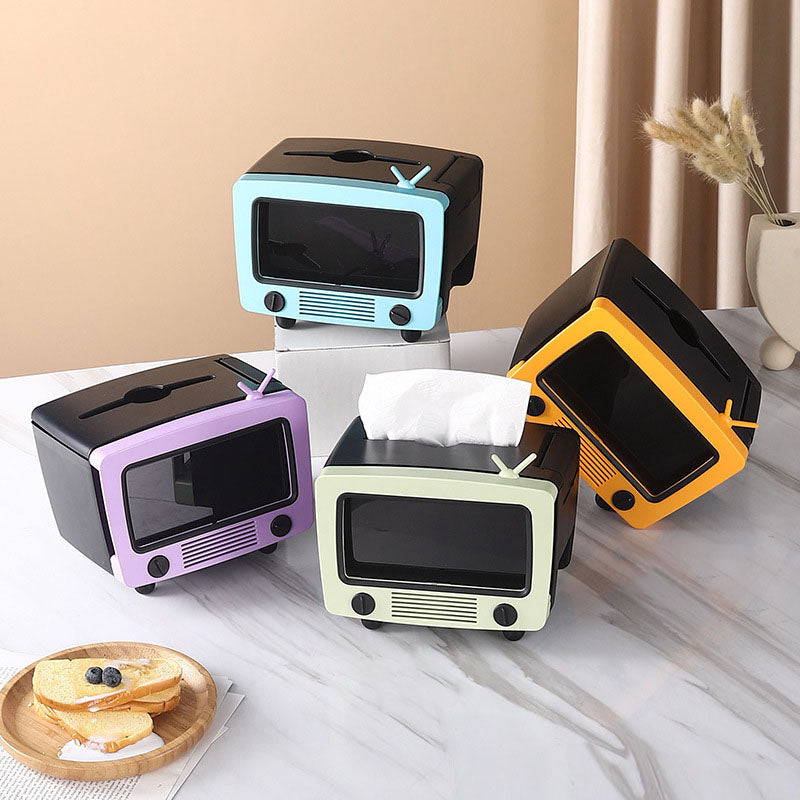 Tissue Box For Tv Multifunctional Paper Box Plastic Creative Cute Living Room Light Luxury Home Desktop Storage Curated Room Kits
