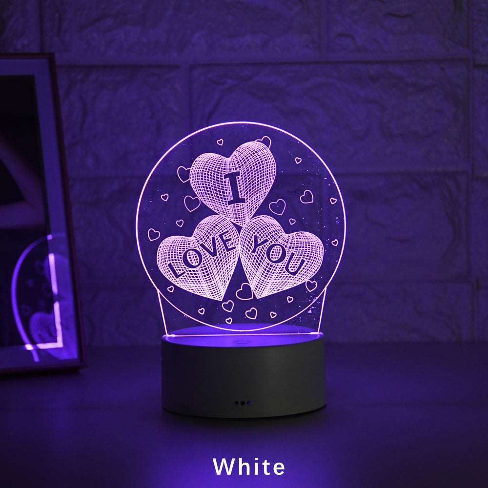 3D Night Light Led Table Lamp Lover Show Love Gift Room Decoration Mini Table Lamp Curated Room Kits
