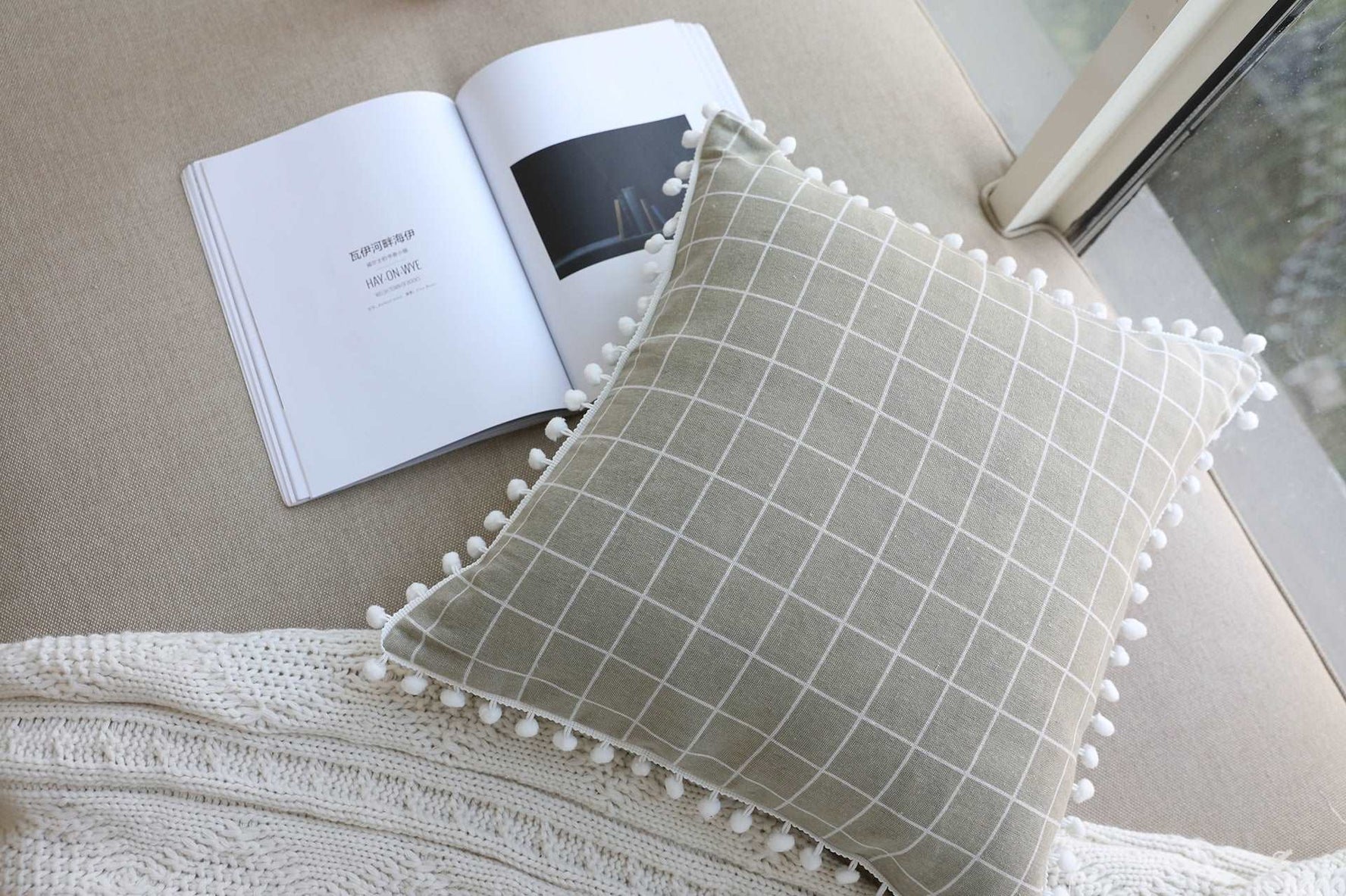 Geometric Cotton Linen Waist Pillow Pillow Cushion Waist Pillow Curated Room Kits