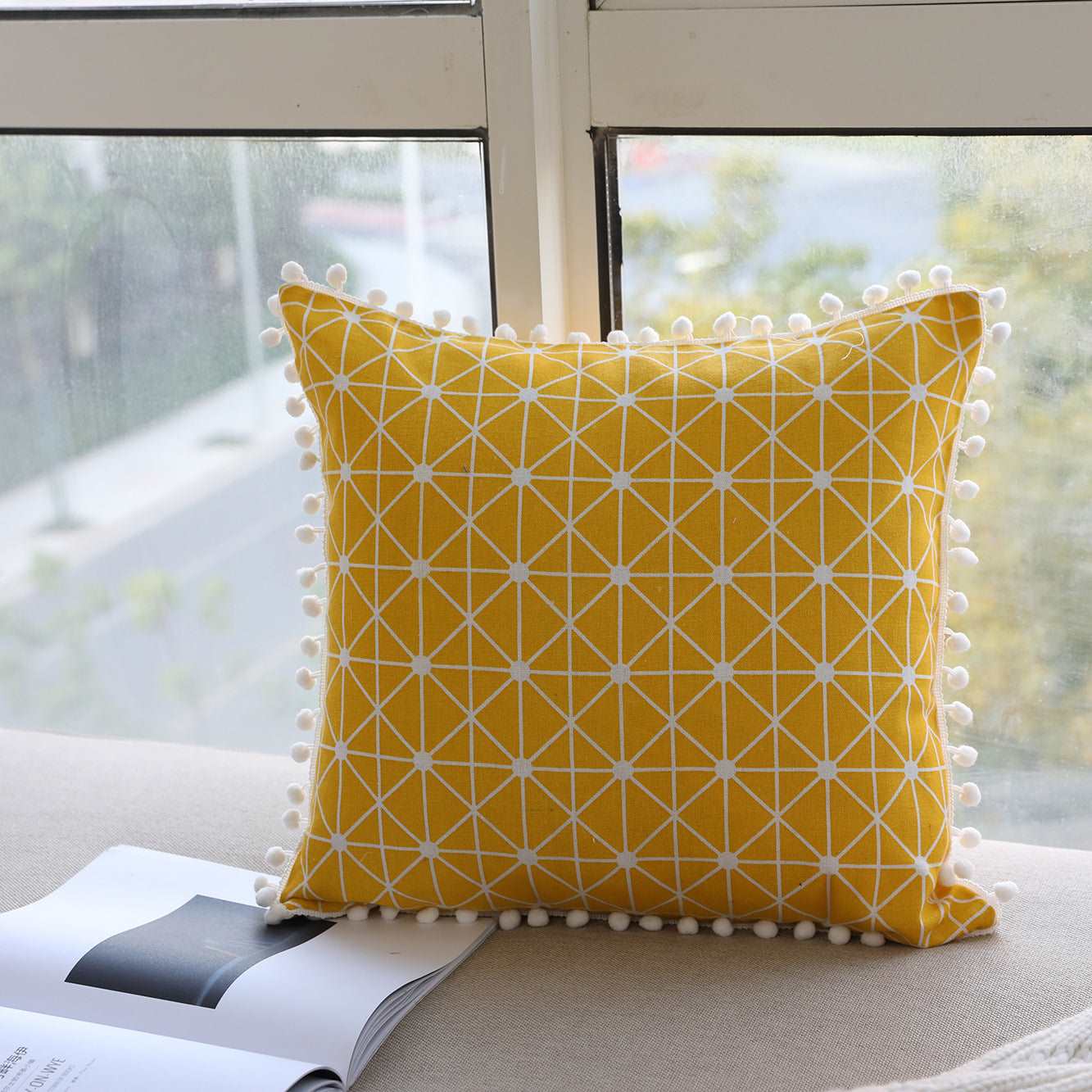 Geometric Cotton Linen Waist Pillow Pillow Cushion Waist Pillow Curated Room Kits
