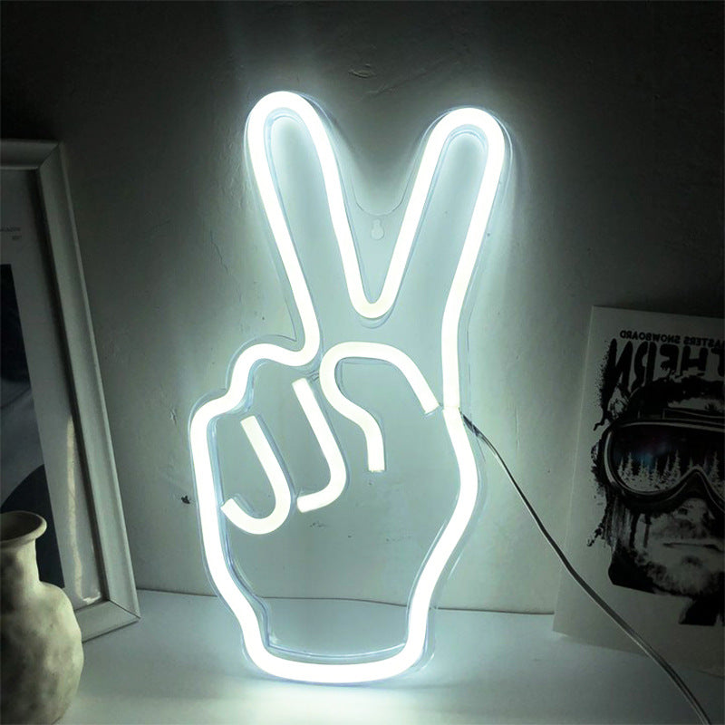 New Style Transparent Backboard Neon Lights, Decorative Atmosphere Creative Neon Curated Room Kits