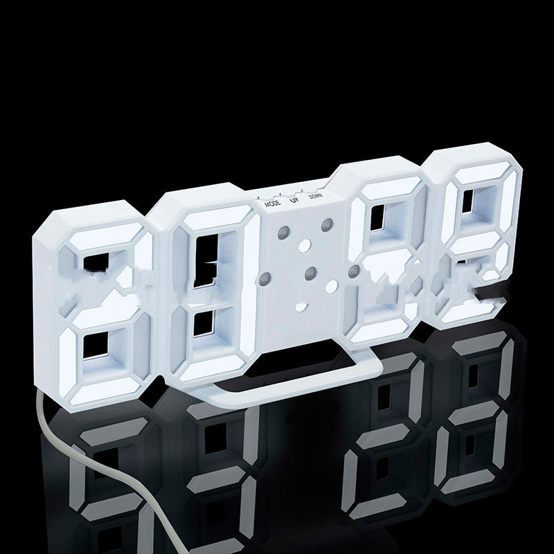 Digital Clock Electronic Alarm Clock Wall Three-dimensional Wall Clock Curated Room Kits