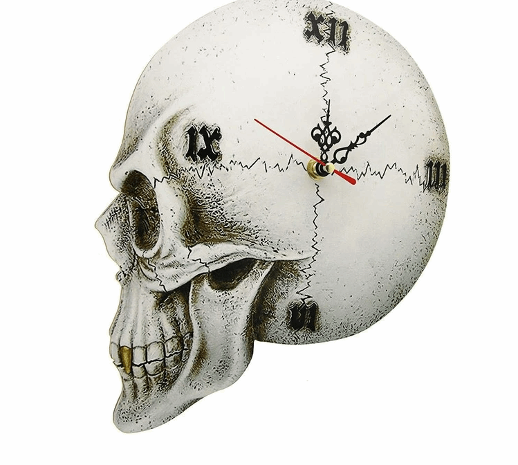 Crypt Skull Wall Clock Halloween Horror Clock Curated Room Kits