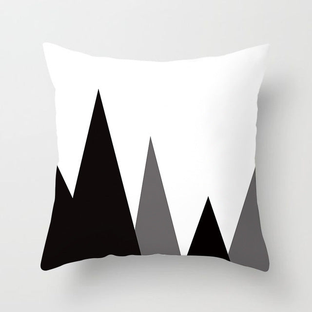 Black and white polyester pillowcases Curated Room Kits