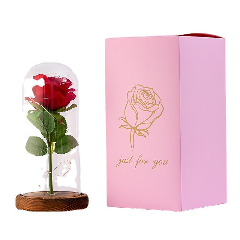 Flannelette Rose Lamp Glass Cover Immortal Flower Curated Room Kits