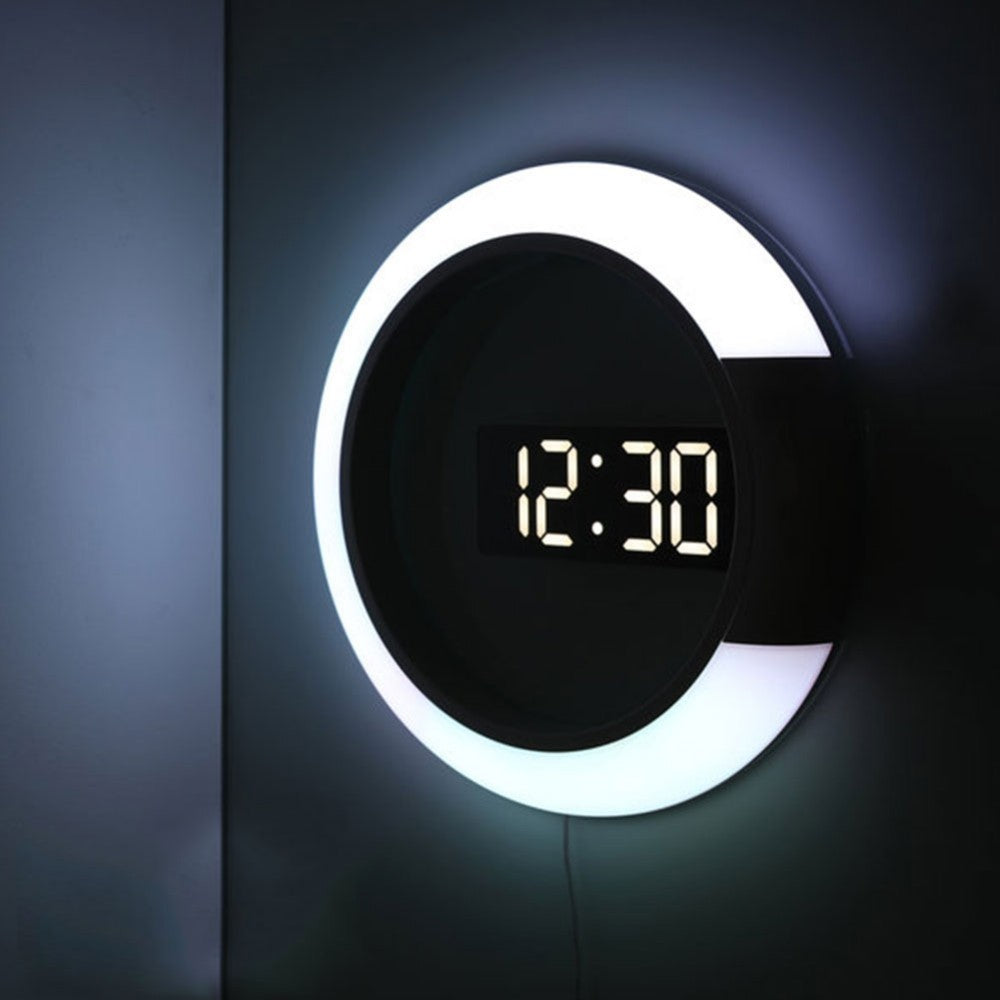 New LED mirror hollow wall clock Curated Room Kits