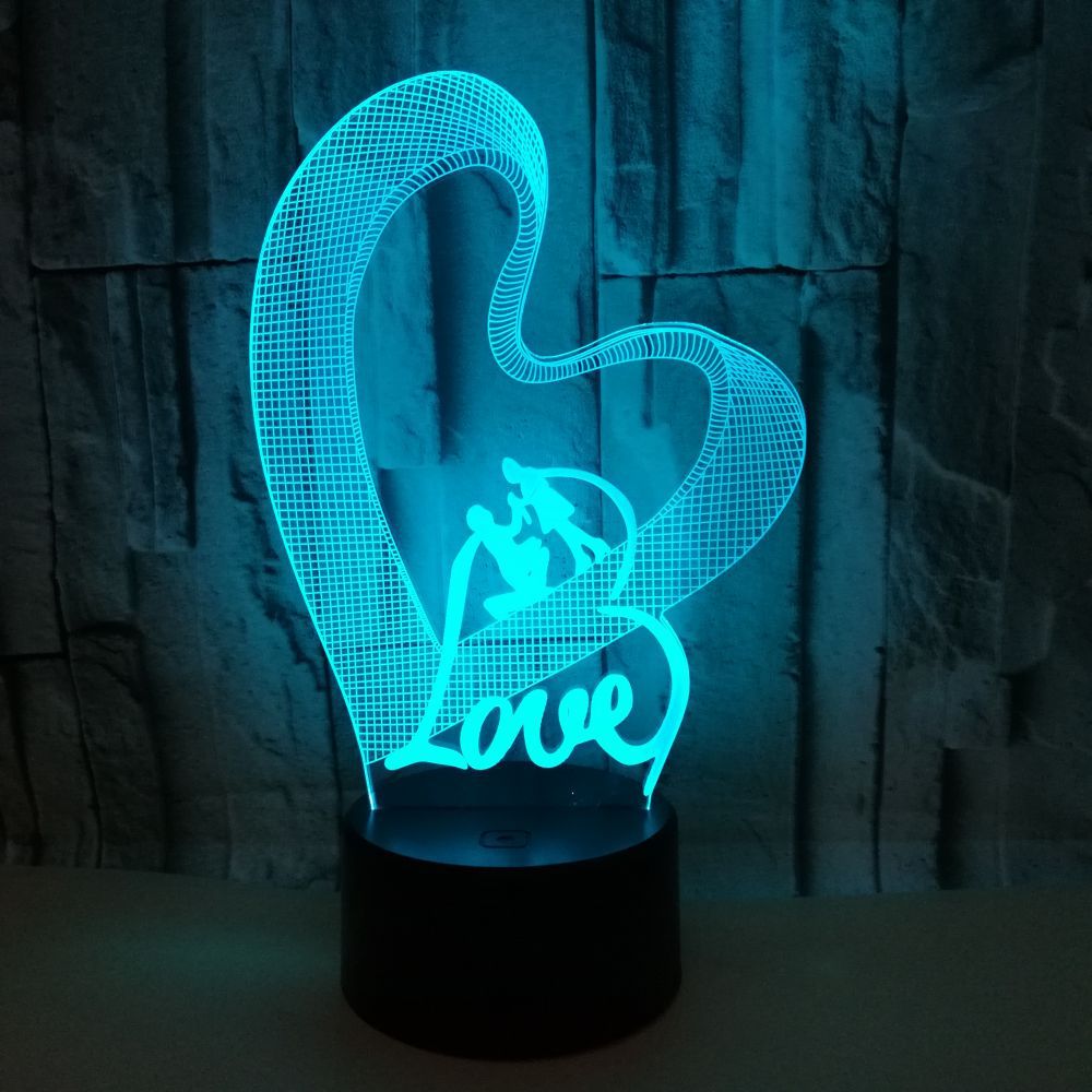 Love LOVE 3D led colorful night light Curated Room Kits