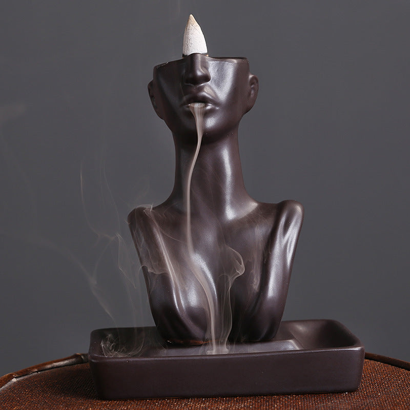 Creative Ceramic Statue Of Beauty Incense Burner Home Decoration Curated Room Kits