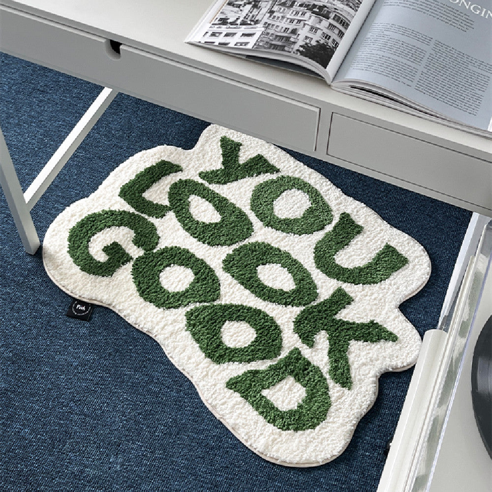 Letter Flocking Simple Home Carpet Curated Room Kits