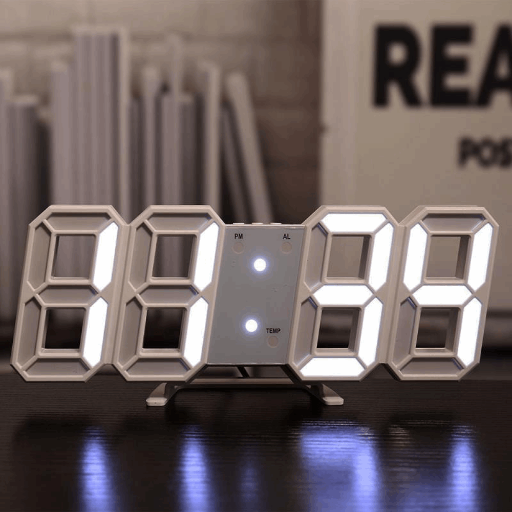 Digital Stereo Luminous Wall Clock Mute Curated Room Kits