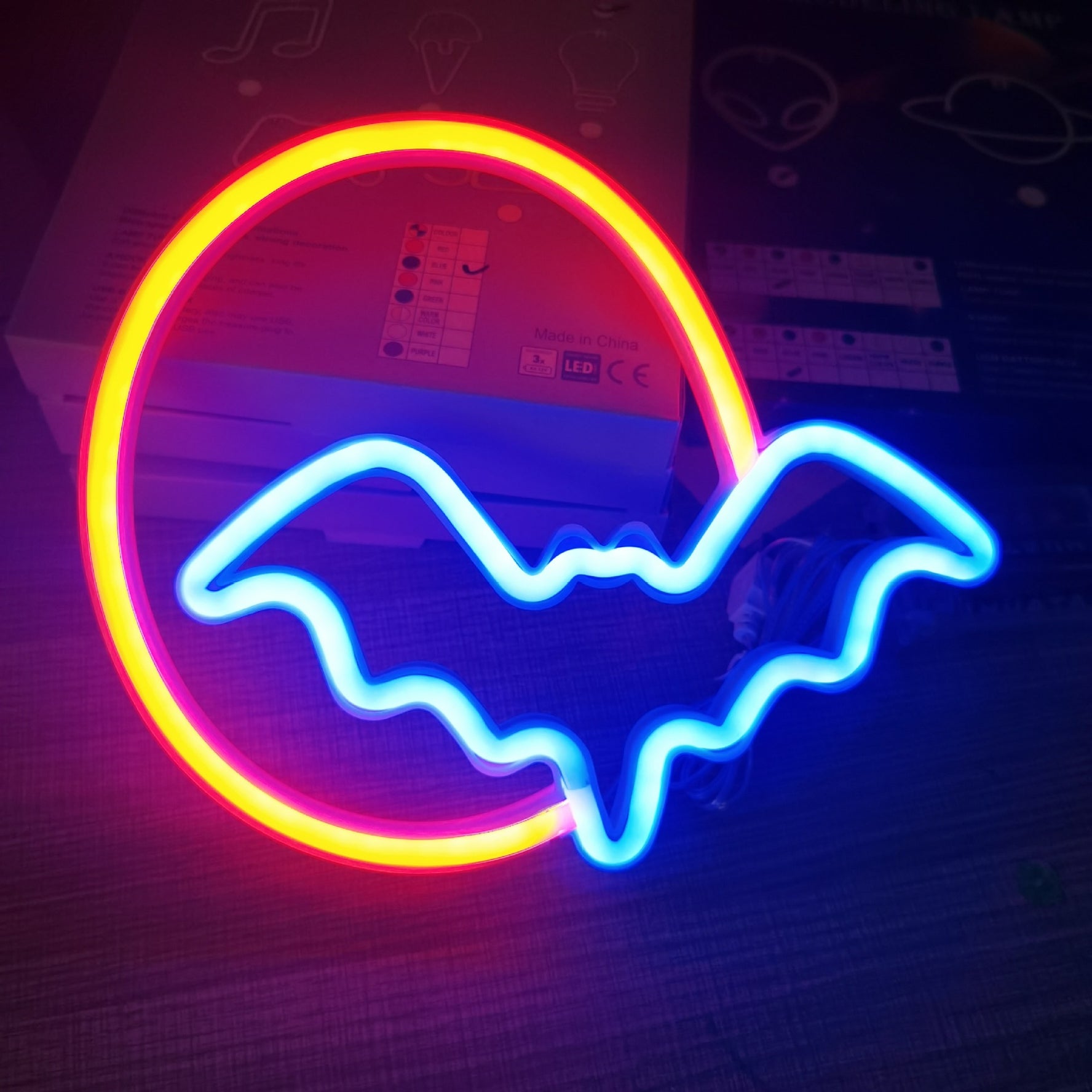 Halloween Bat Neon Lights Curated Room Kits