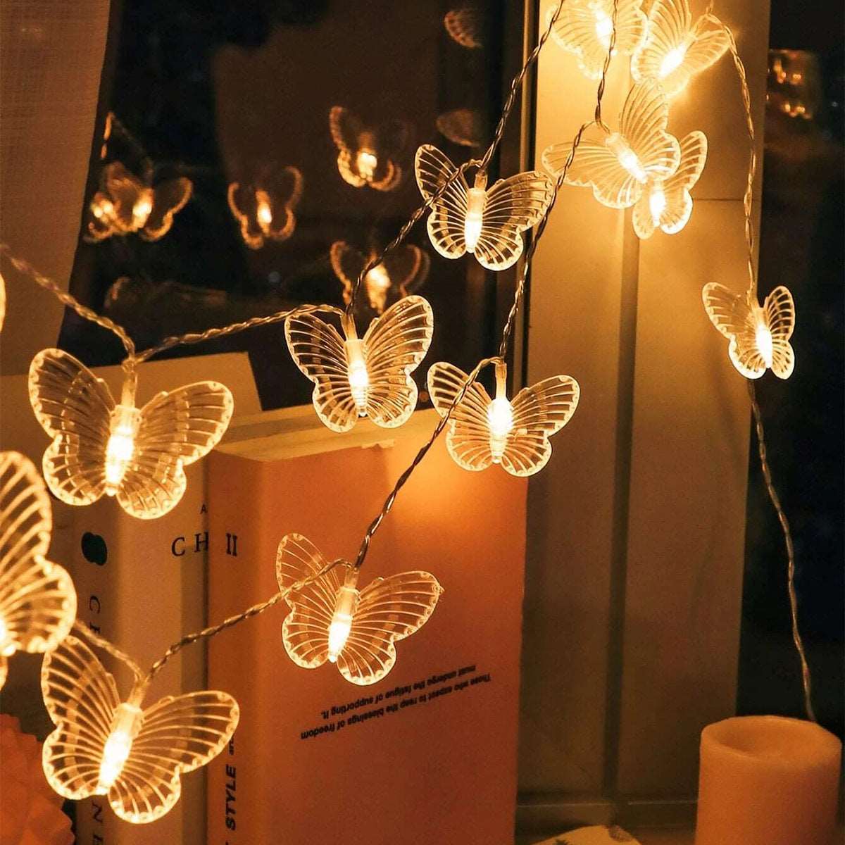3 Meters 20 Lights Butterfly Christmas Decoration Light String Curated Room Kits