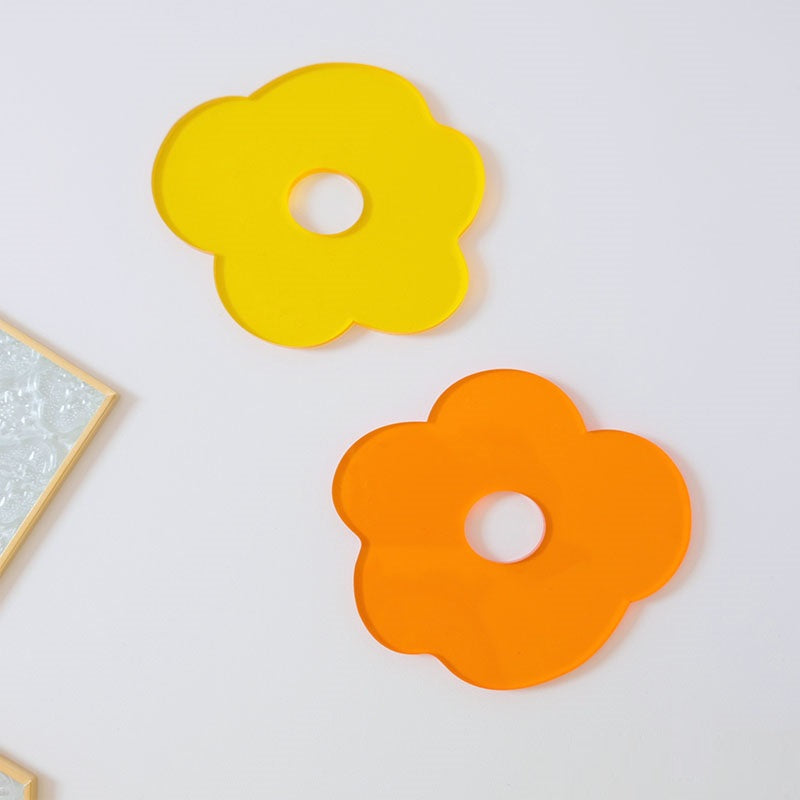 Thickened Acrylic Flower Heat Insulation Coaster Curated Room Kits