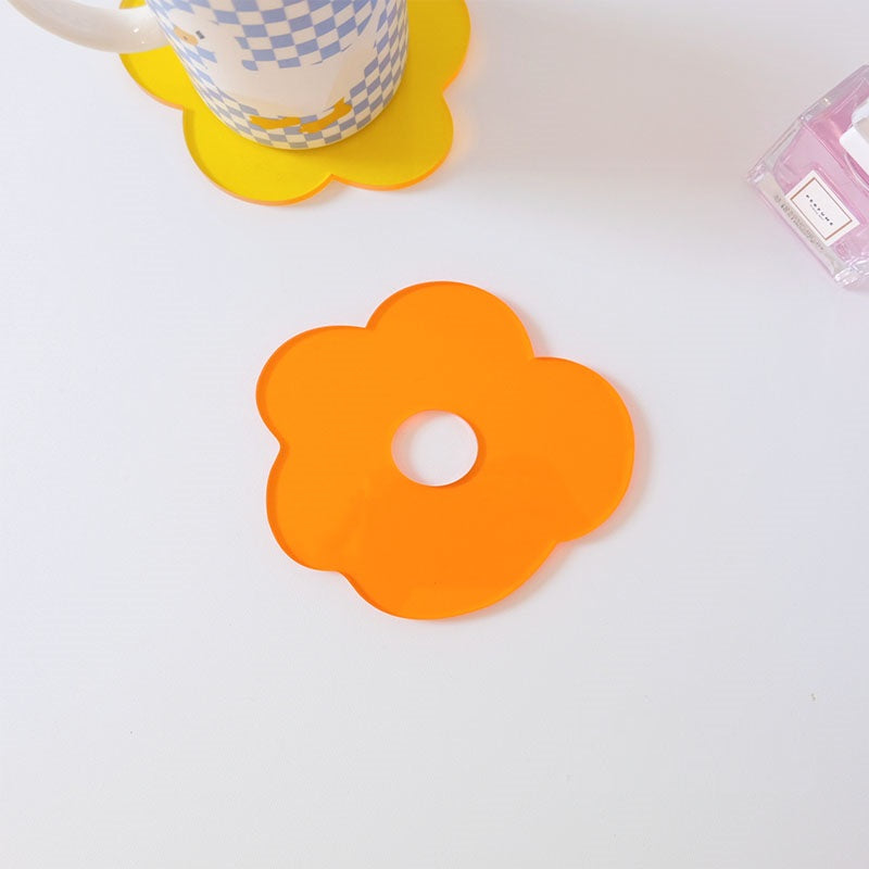 Thickened Acrylic Flower Heat Insulation Coaster Curated Room Kits