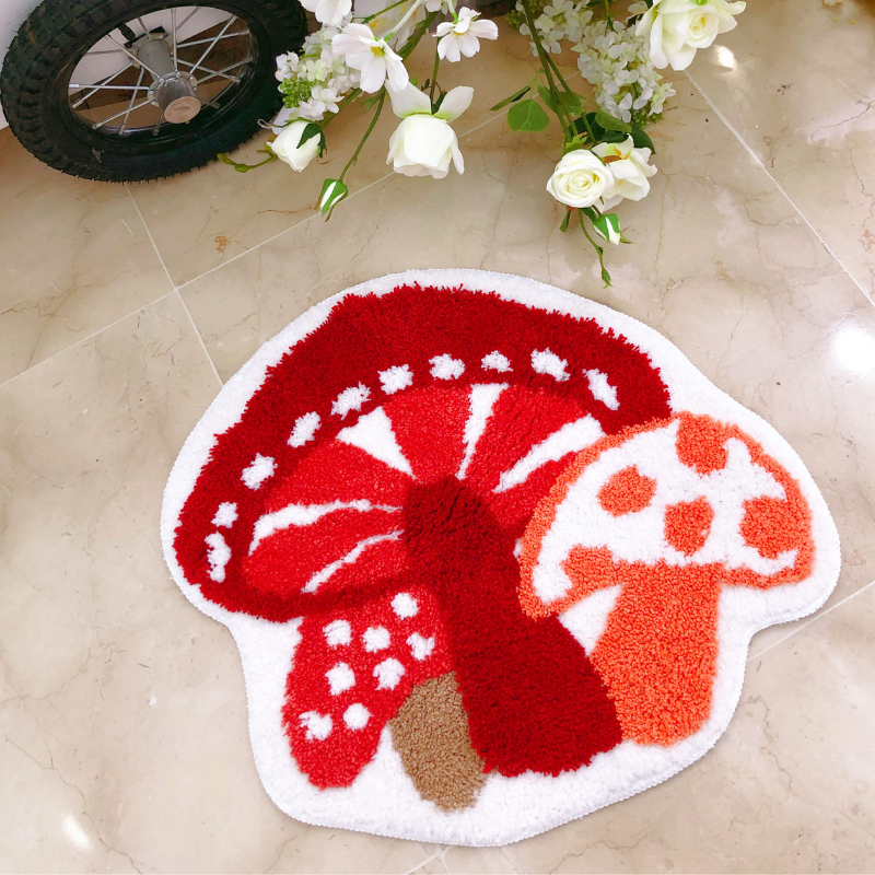 Cactus Poisonous Mushroom Plants Shaped Carpet Into The Home Curated Room Kits