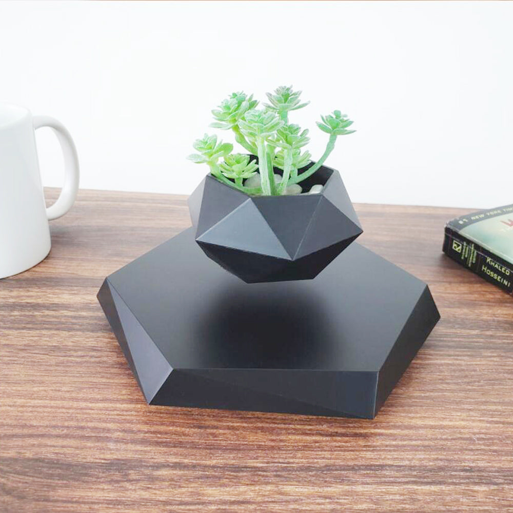 Floating Magnetic Levitating Flower Pot Bonsai Air Plant Pot Planter Potted For Home Office Desk Decor Creative Gift Curated Room Kits