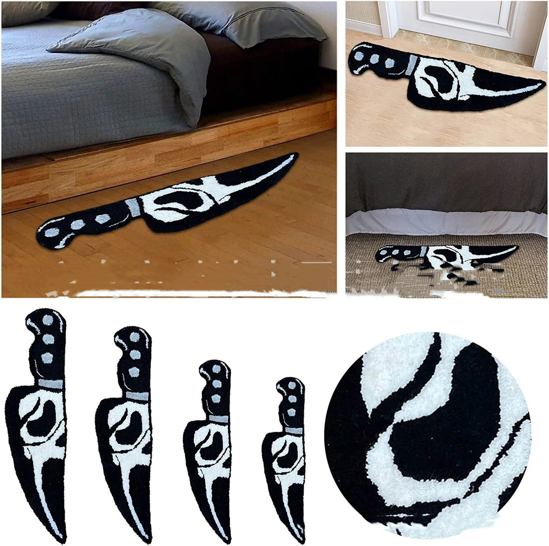 Knife-shaped Horrible Character Carpet Curated Room Kits